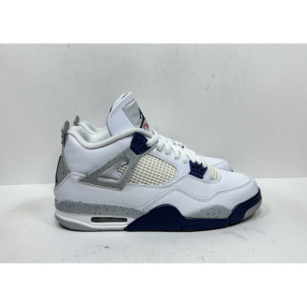 Jordan 4 Retro Midnight Navy Men's Size 11.5 White Cement DH6927-140 Shoes